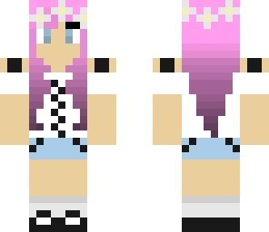 cute pink haired girl