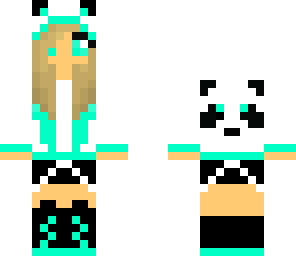 teal panda girl