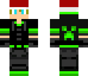 my skin with christmas hat