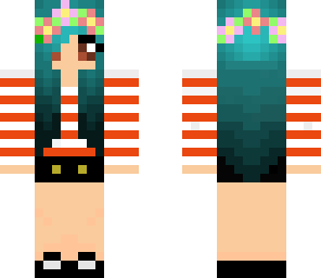my teal hair skin