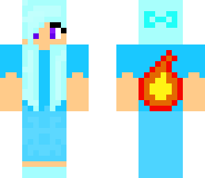 ice girl with flame