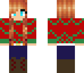 anna in a ugly holiday sweater