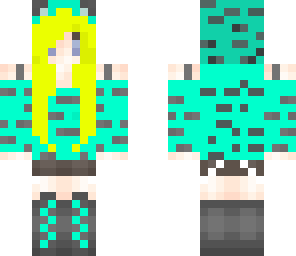 blonde blue tiger girl