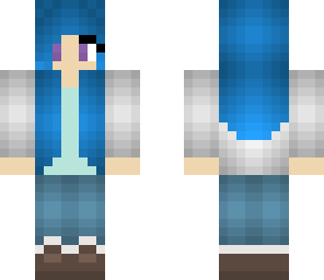 blue haired girl