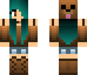 mustache bear girl