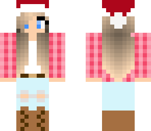 christmas girl in plaid