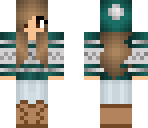 teal winter girl