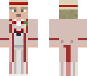 5th doctor - red shirt - hat
