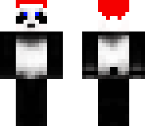 panda with a christmas hat