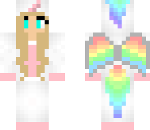 rainbow rabbit fairy girl