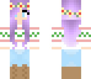 purple hair christmas girl