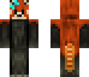 improved red panda with diamond blue bow