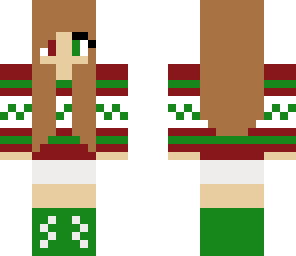 chirstmas colorful bunnies out of her onesie