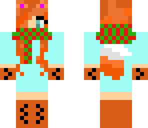 christmas fox girl