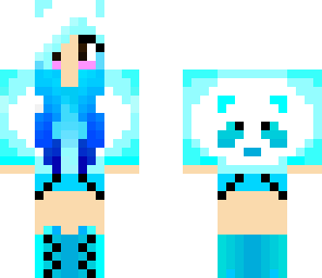 blue panda girl