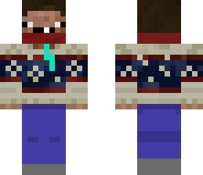 noob in christmas jumper and scarf