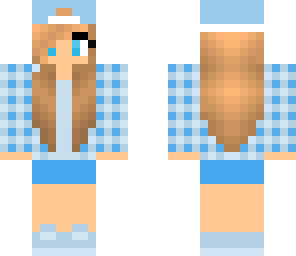 blue checkered shirt girl