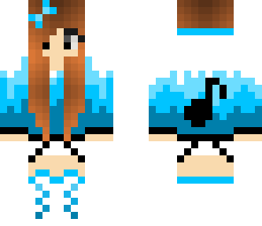 cute blue music girl