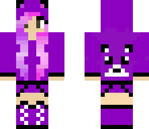girl with purple puppy hoodie
