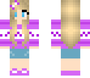 cute purple sweater girl