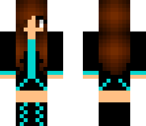 blue leather girl