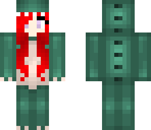 adorable red haired dino girl