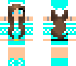 blue winter girl