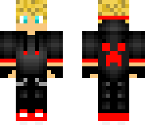 red creeper bot with blond hair