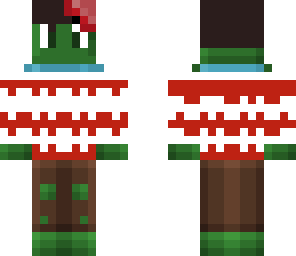 edited zombie with christmas sweater