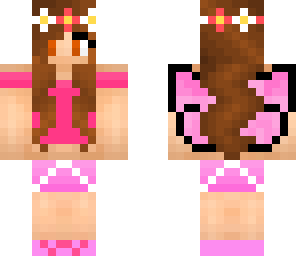 cute pink girl with wings
