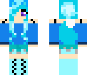 cute blue wolf girl