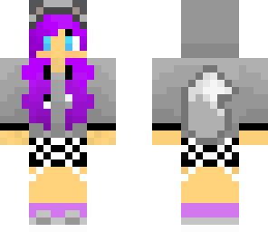 wolf girl purple hair