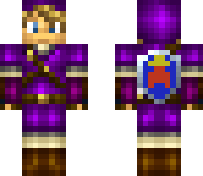 purple link with shield