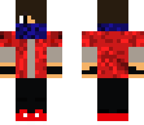 teen with scarf and red top
