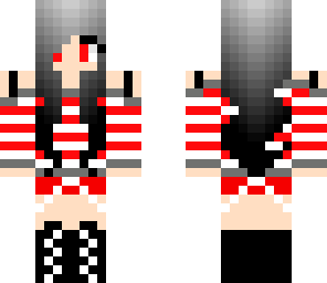 cute red and black goth like girl