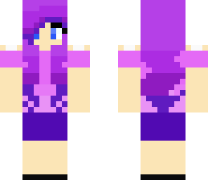 girl gamer with purple hair