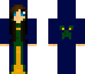 medieval girl with creeper face