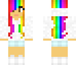 rainbow hair girl