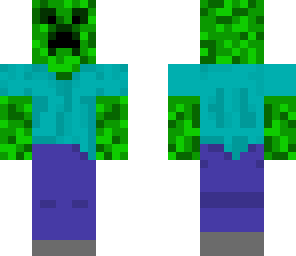 creeper with steve outfit
