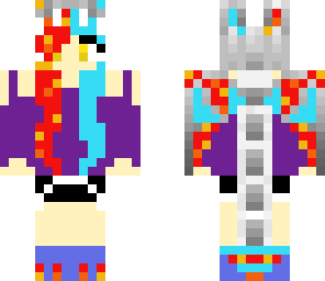 half lava and water dragon girl