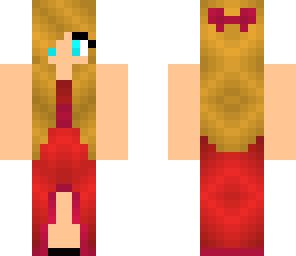 cute girl skin in red dress