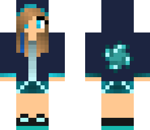 blue teen girl