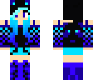 black blue panda girl