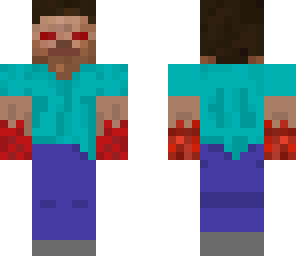 herobrine in flames