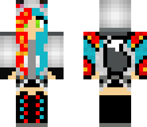 edited wolf with dragons wings girl