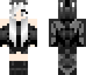 b and w dragon girl