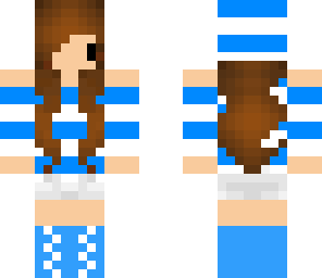 striped blue girl