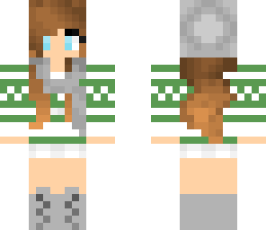 green winter girl