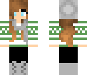 green winter girl