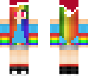 christmas rainbow dash girl